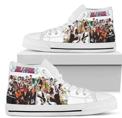 characters bleach custom canvas high top shoes for fans anime