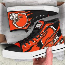 cleveiand brown high top shoes custom for fans