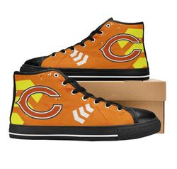 cleveiand brown nfl custom canvas high top shoes