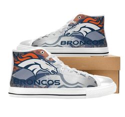 denve bronco nfl  custom canvas high top shoes