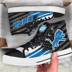 detrolt llons high top shoes custom for fans