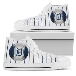 detrolt tlgers mlb baseball  custom canvas high top shoes