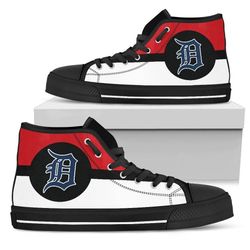 detrolt tlgers mlb baseball  custom canvas high top shoes