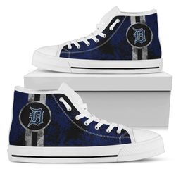 detrolt tlgers mlb baseball  custom canvas high top shoes