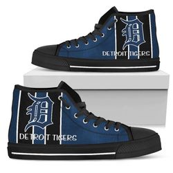 detrolt tlgers mlb baseball  custom canvas high top shoes