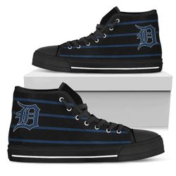 detrolt tlgers mlb baseball  custom canvas high top shoes