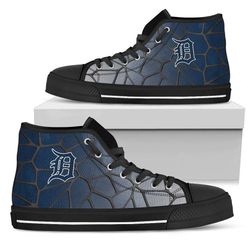 detrolt tlgers mlb baseball  custom canvas high top shoes