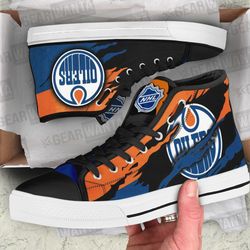 edmonton oiiers high top shoes custom for fans