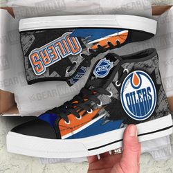 edmonton oiiers high top shoes custom for fans