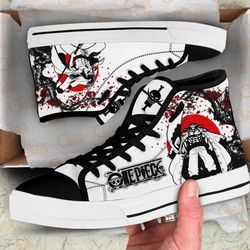 edward newgate high top shoes japan style for fans one piece anime