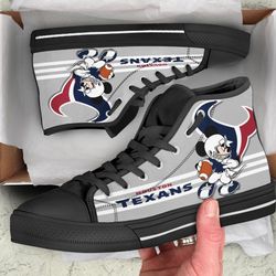 ht texan high top shoes custom mickey for fans
