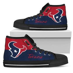 ht texan nfl football  custom canvas high top shoes
