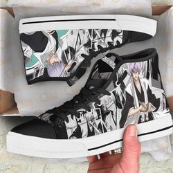 ichimaru gin high top shoes custom bleach anime for fans