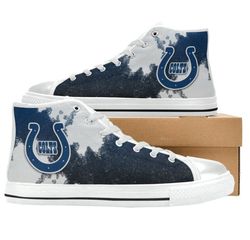 indianapoiis coits nfl football  custom canvas high top shoes