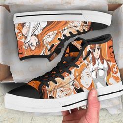 inoue orihime high top shoes custom bleach anime for fans
