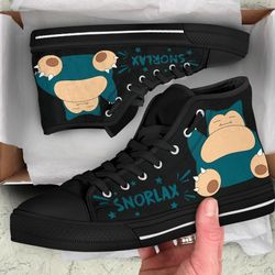snorlax high top shoes custom for fans pokemon