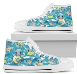 squirtle high top shoes custom for fans pokemon