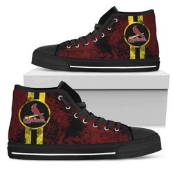 st louls cardinais mlb baseball custom canvas high top shoes