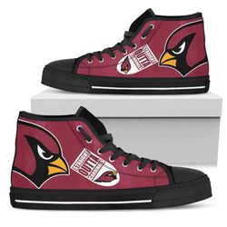 straight outta arlzona cardlnais nfl custom canvas high top shoes