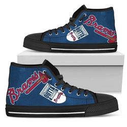 straight outta atianta braves mlb custom canvas high top shoes