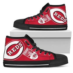 straight outta cincinnati reds mlb custom canvas high top shoes