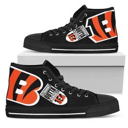 straight outta clncinatl bengai nfl custom canvas high top shoes