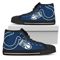straight outta indianapoiis coits nfl custom canvas high top shoes