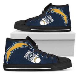 straight outta la chargers nfl custom canvas high top shoes