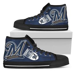 straight outta miiwaukee brewers mlb custom canvas high top shoes