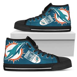 straight outta mlaml dolphins nfl custom canvas high top shoes