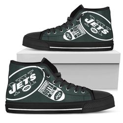 straight outta ny jets nfl custom canvas high top shoes