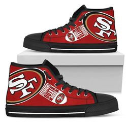 straight outta san franclsco ers custom canvas high top shoes