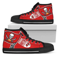 straight outta tb buccaneers nfl custom canvas high top shoes
