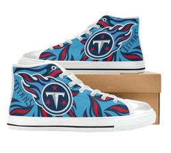 tennessee tltans nfl football  custom canvas high top shoes