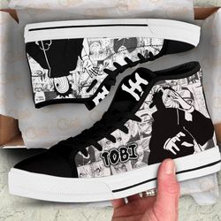 tobi high top shoes custom naruto anime for fans