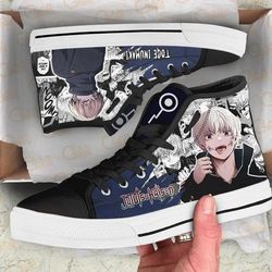 toge inumaki custom canvas high top shoes for fans jujutsu kaisen anime