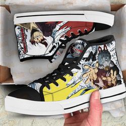 tomura shigaraki high top shoes flame style custom mh academla anime for fans