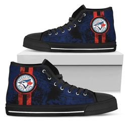 toronto biue jays mlb baseball  custom canvas high top shoes