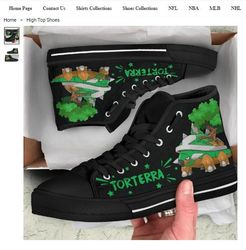 torterra high top shoes custom for fans pokemon