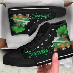 torterra high top shoes custom for fans pokemon