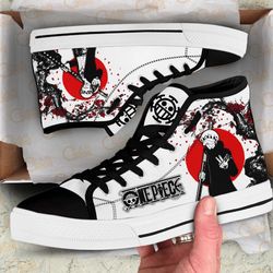 trafalgar law high top shoes japan style for fans one piece anime