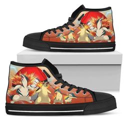 typhlosion high top shoes custom for fans pokemon