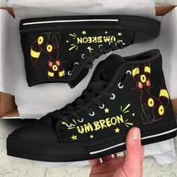 umbreon high top shoes custom for fans pokemon