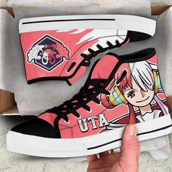 uta emblem custom canvas high top shoes for fans one piece anime