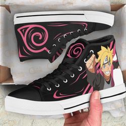 uzumaki boruto high top shoes custom naruto anime for fans