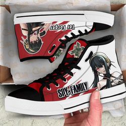 yor forger high top shoes custom spy x family anime for fans