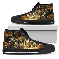 zenitsu high top shoes custom for fans demon siayer anime