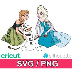 frozen svg and png files bundle for cricut and silhouette - vector images, clipart 2