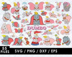 dumbo svg files, dumbo png files, vector png images, svg cut file for cricut, clipart bundle pack