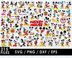 mickey mouse svg files, mickey mouse png files, vector png images, svg cut file for cricut, clipart bundle pack